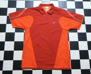 ヨネックス テニス 半袖 ゲームシャツ L 赤橙 れ4587