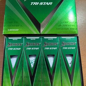 DUNLOP ダンロップ 日本正規品 SRIXON TRI-STAR スリクソン トライスター　ホワイト　1ダース