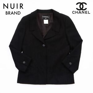 【先着50名限定!!今スグ使える3つのクーポンを緊急配布中!!】 シャネル CHANEL ジャケット ツイード ココボタン ウール ブラック