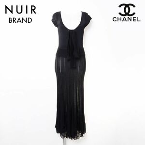 【先着50名限定クーポン配布中!!】 シャネル CHANEL ワンピース シースルー ブラック