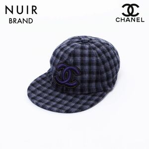 【先着50名限定クーポン配布中!!】 シャネル CHANEL キャップ ココマーク チェック グレー