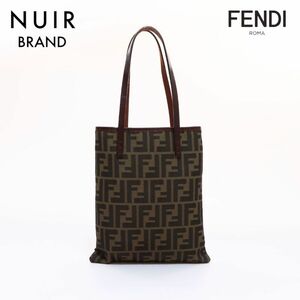 フェンディ FENDI トートバッグ ポーチ付きミニトートズッカ柄 ブラウン