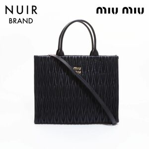  MiuMiu Miu Miu большая сумка ma tera se кожа 2Way черный 