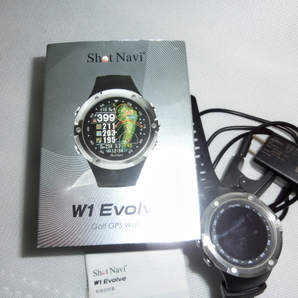 中古 SHOT NAVI W1-Evolve ショットナビ GPSゴルフナビ 腕時計型 ゴルフ周辺機器 の画像1