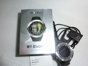 中古　SHOT NAVI W1-Evolve　ショットナビ GPSゴルフナビ 腕時計型 ゴルフ周辺機器 