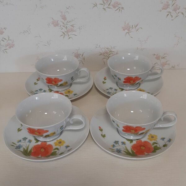 カップ&ソーサー　refine HOYA CHINA　4客セット