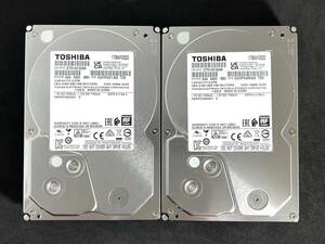 【送料無料】2個セット ★ 2TB ★ DT01ACA200 / TOSHIBA 【使用時間： 82 ｈ＆ 82 ｈ】2022年製 稼働極少 3.5インチ内蔵HDD AVコマンド対応