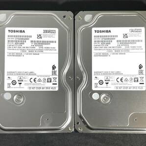 【送料無料】 2個セット ★ 2TB ★　DT02ABA200V　/　TOSHIBA【使用時間：354ｈ＆350ｈ】2023年製 稼働極少 3.5インチ内蔵 AVコマンド対応