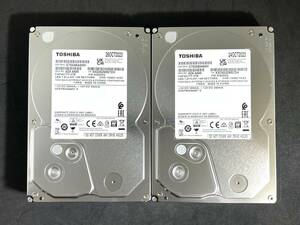 【送料無料】 2個セット ★ 4TB ★　DT02ABA400V　/　TOSHIBA【使用時間：10ｈ＆10ｈ】2023年製 新品同様 3.5インチ内蔵HDD AVコマンド対応