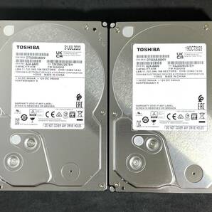 【送料無料】 　2個セット　★ 6TB ★　TOSHIBA　/　DT02ABA600V　【使用時間：381 ｈ＆380 ｈ】2023年製　稼働少 3.5インチ内蔵HDD SATA