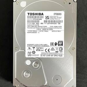 【送料無料】 ★ 3TB ★　TOSHIBA　/　DT01ACA300 【使用時間： 14 ｈ】 2023年製 新品同様 3.5インチ 内蔵HDD　AVコマンド対応 SATA 東芝