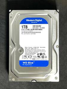 【送料無料】　★ 1TB ★　WD Blue　/　WD10EZRZ　【使用時間：2ｈ】　2023年製　Western Digital Blue　新品同様　3.5インチ 内蔵HDD