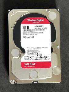 【送料無料】　★ 6TB ★　WD Red　/　WD60EFRX　【使用時間：143ｈ】稼働少　2019年製 Western Digital RED　3.5インチ 内蔵HDD SATA