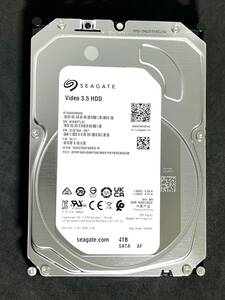 【送料無料】 ★ 4TB ★　ST4000VM005　/　Seagate 【 使用時間： 8 ｈ】2023年製 新品同様 Video 3.5インチ内蔵HDD　AVコマンド対応 SATA 