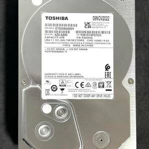 【送料無料】　★ 6TB ★　TOSHIBA / DT02ABA600V　【使用時間： 32 ｈ】　2022年製　新品同様　3.5インチ内蔵HDD　SATA　AVコマンド対応