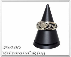 ☆美品 Pt900 ダイヤモンドリング 0.30ct 0.25ct トータル0.55ct 14号 ダイヤリング #14 指輪 送料税込み！
