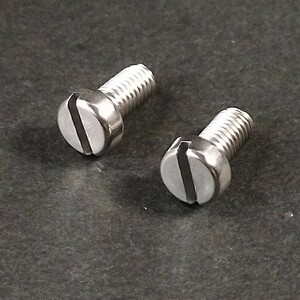 【新品未使用】ビンテージ用！ マイナス頭のボトルケージ用ボルト (ステンレス製 径M5 x 10mm)・送料:普通郵便 全国一律 84円