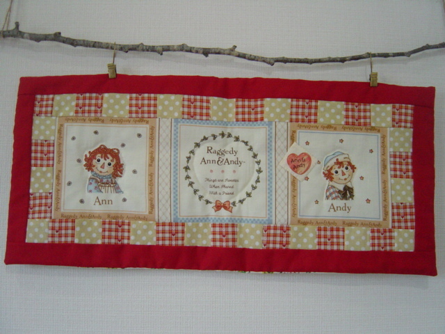 Productos varios del país★Patrón Raggedy Ann & Andy★Interior/Panel/Alfombra libre esponjosa/Tuspetry, trabajos hechos a mano, interior, bienes varios, panel, tapiz