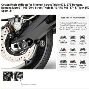  new goods *R&G cotton reel Swing Arm guard stand hook TRIUMPH STREET TRIPLE765RS 675RX DAYTONA675 TIGER850 SPORT CR0026BK