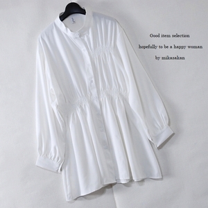 # unused * outlet #ga/ car - ring gya The - plain blouse / off white /M size 