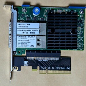 複数出品 アダプタ付き HPE 764285-B21 InfiniBand FDR/Ethernet 10Gb/40Gb 2ポート 544+FLR QSFP Mellanox ConnectX-3 LANカードの画像1