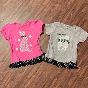 半袖Tシャツ　女の子　95㎝　100㎝　２枚セット 半袖 Tシャツ