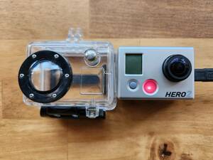 GoPro HERO2　アクションカメラ　シルバー　ケース付　ジャンク