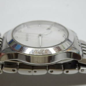 172H822D◆GUCCI グッチ Gタイムレス 126.5 12Pダイヤ シェル文字盤 レディースウォッチ 腕時計 クォーツ 中古の画像5