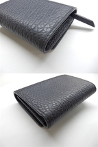 172H821D◆【美品】Maison Margiela メゾンマルジェラ SA3UI0010 ZIP COMPACT TRI FOLD WALLET 三つ折り財布 レザー ブラック_画像4