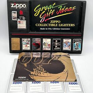 【Y-44】 007 ZIPPO ジェームズボンド JamesBond ダブルオーセブン ジッポ オイルライター 未使用 8点セット 着火未確認 現状品の画像1