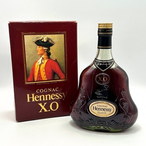 【酒Y-1】古酒　未開栓　Hennessy　X.O　ヘネシー　COGNAC　コニャック　金キャップ　グリーンボトル　40％　0.7L　700ml　箱入り