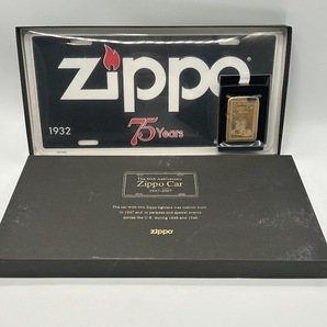 【K-11】レア 未使用 ZIPPO ZIPPOCAR ジッポカー 75周年 ナンバープレート 60th Anniversary 卓上 オイルライター 現状品  の画像2