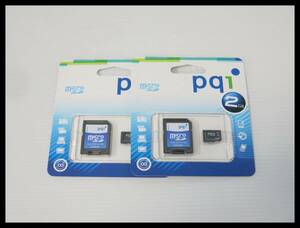 ◇PQI microSD 2GB SDアダプター付き 2枚セット 新品/即決◇2C166
