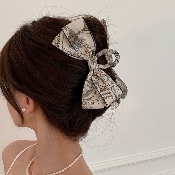 新品 ヘアクリップ バレッタ リボン フラワー ヘアクリップ レディースヘアアクセサリー 韓国 おしゃれ 大人可愛い