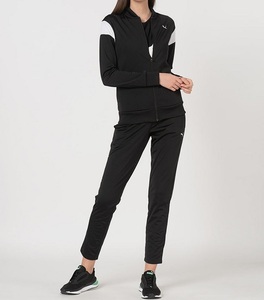  Puma Lady s tricot Bomber jacket & pants US size XS Japan size S corresponding black black jersey top and bottom set setup 