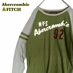 Abercrombie&FITCH アバクロンビーアンドフィッチ　長袖Tシャツ　ロンT ラグラン袖　メンズ　Mサイズ　【AY1649】