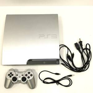 【1円～】PlayStation3 CECH-2500A サテンシルバー 160GB 動作確認済 コントローラ付 PS3本体 プレステ3【中古品】