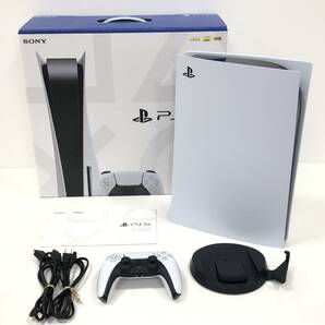 【1円～】PlayStation5 CFI-1200A 825GB オリジナルカラー 8K/4K 本体，コントローラ，ケーブル PS5 プレステ4 SONY【中古品】の画像1