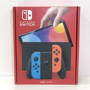 【1円～】NintendoSwitch 有機ELモデル ネオンカラー ニンテンドー スイッチ ゲーム機 動作品 HEG-S-KABAA(JPN)【中古品】