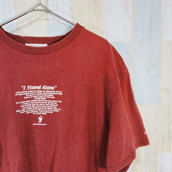 409 LIBE BRAND UNIVS　半袖Ｔシャツ　 L　BROWN