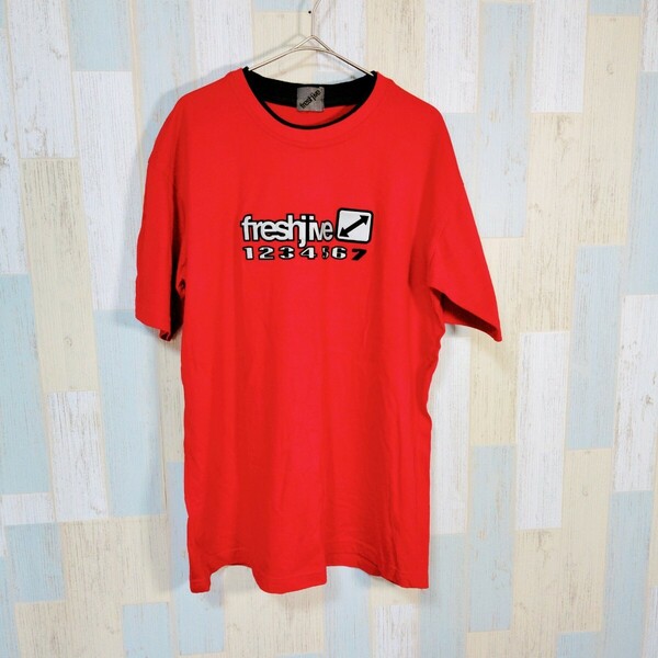 412 fresh　jive 半袖Ｔシャツ　1 (Ｓ)　レッド