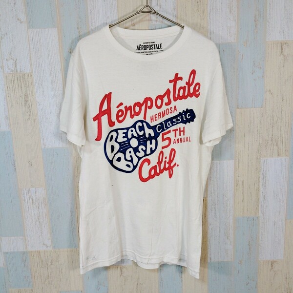 420 AEROPOSTALE 半袖Ｔシャツ　Ｓ／P プリント 白