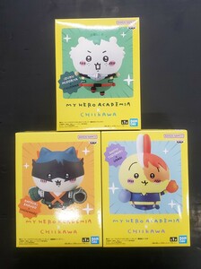 新品即決☆僕のヒーローアカデミア ちいかわ フィギュア 3種セット ちいかわ 緑谷出久 ハチワレ 爆豪勝己 うさぎ 轟焦凍