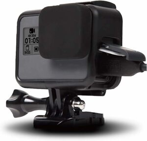 【ActyGo】充電可能フレーム GoPro hero7/hero6/hero5用アクセサリー + シリコンレンズカバー 装着した