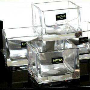★HOYA CRYSTAL ホヤクリスタルガラス 角小鉢 5点セット 箱付 CTS9910  現品限 生産終了品の画像6