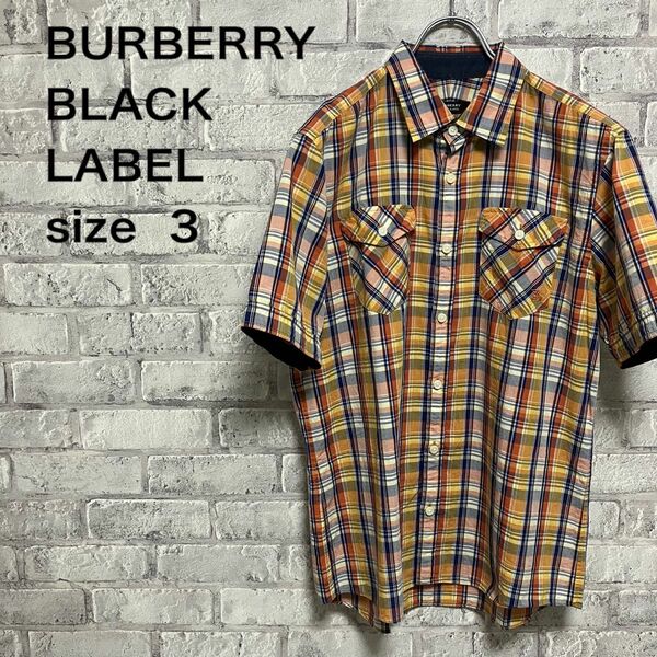 【BURBERRY BLACK LABEL】バーバリー チェックシャツ お洒落