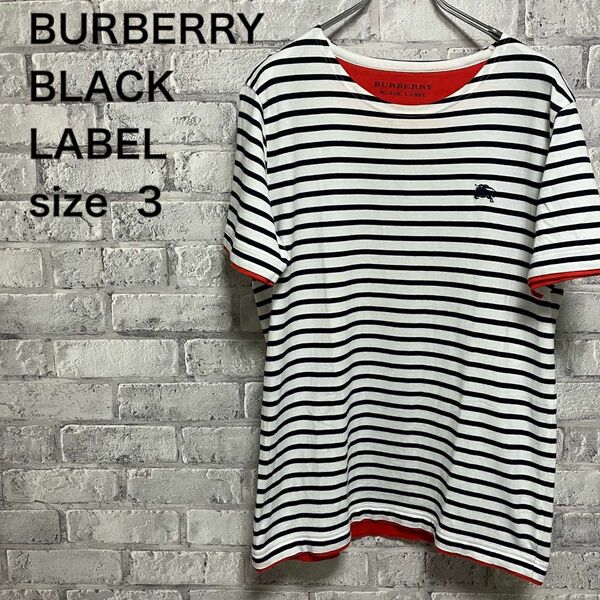 【BURBERRY BLACK LABEL】バーバリー Tシャツ Lサイズ