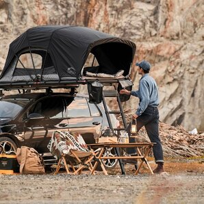 訳あり ルーフテント 車上テント カールーフテント 天窓 車上泊 はしご付 キャンプ 折りたたみ収納可 S391 残1【福山通運営業所止め】の画像4