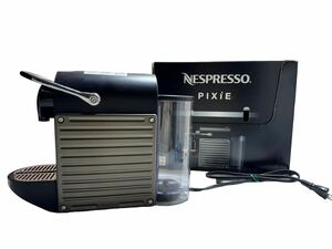 24H04-117N：美品 長期保管品 Nespresso PIXIE ネスプレッソ ピクシー チタン C60TI-I コーヒーメーカー