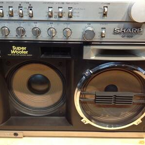 F☆041160 SHARP THE SEARCHER-W AM/FM 大型ダブルカセットラジカセ GF-909 希少 格安出品！の画像5